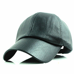 Baseball Cap women fall faux Leather cap hip hop Hats For men winter hat for women - FUCHEETAH