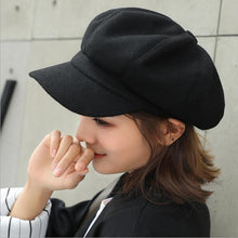 Load image into Gallery viewer, wool  Women Beret Autumn Winter Octagonal Cap Hats Stylish Artist Painter - FUCHEETAH