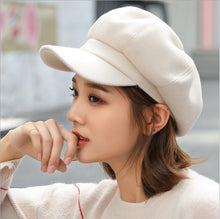 Load image into Gallery viewer, wool  Women Beret Autumn Winter Octagonal Cap Hats Stylish Artist Painter - FUCHEETAH