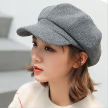 Load image into Gallery viewer, wool  Women Beret Autumn Winter Octagonal Cap Hats Stylish Artist Painter - FUCHEETAH