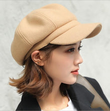 Load image into Gallery viewer, wool  Women Beret Autumn Winter Octagonal Cap Hats Stylish Artist Painter - FUCHEETAH