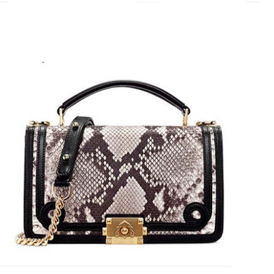 Luxury gete new  Python skin  Female bag   Fashionable little fragrance women chain package - FUCHEETAH