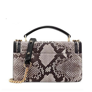 Luxury gete new  Python skin  Female bag   Fashionable little fragrance women chain package - FUCHEETAH