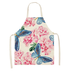 Printed Kitchen Aprons for Women Cotton Linen - FUCHEETAH