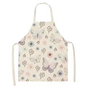 Printed Kitchen Aprons for Women Cotton Linen - FUCHEETAH