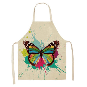 Printed Kitchen Aprons for Women Cotton Linen - FUCHEETAH