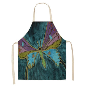 Printed Kitchen Aprons for Women Cotton Linen - FUCHEETAH