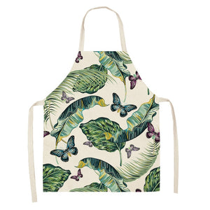 Printed Kitchen Aprons for Women Cotton Linen - FUCHEETAH