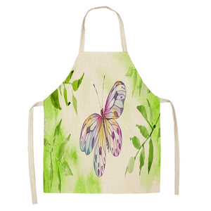 Printed Kitchen Aprons for Women Cotton Linen - FUCHEETAH