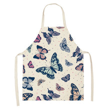 Cargar imagen en el visor de la galería, Printed Kitchen Aprons for Women Cotton Linen - FUCHEETAH