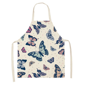 Printed Kitchen Aprons for Women Cotton Linen - FUCHEETAH