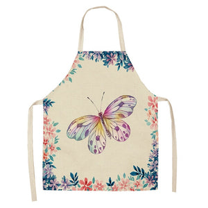 Printed Kitchen Aprons for Women Cotton Linen - FUCHEETAH