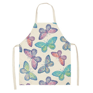 Printed Kitchen Aprons for Women Cotton Linen - FUCHEETAH