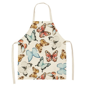 Printed Kitchen Aprons for Women Cotton Linen - FUCHEETAH