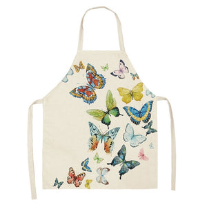 Printed Kitchen Aprons for Women Cotton Linen - FUCHEETAH