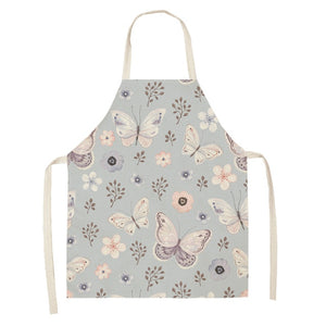 Printed Kitchen Aprons for Women Cotton Linen - FUCHEETAH