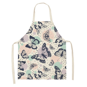 Printed Kitchen Aprons for Women Cotton Linen - FUCHEETAH