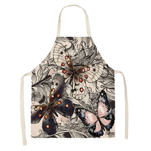 Printed Kitchen Aprons for Women Cotton Linen - FUCHEETAH