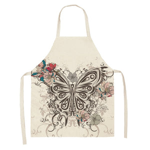 Printed Kitchen Aprons for Women Cotton Linen - FUCHEETAH