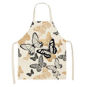 Printed Kitchen Aprons for Women Cotton Linen - FUCHEETAH