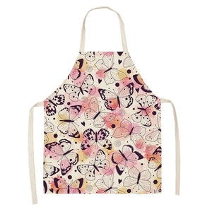 Printed Kitchen Aprons for Women Cotton Linen - FUCHEETAH