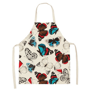 Printed Kitchen Aprons for Women Cotton Linen - FUCHEETAH