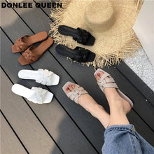 Cargar imagen en el visor de la galería, Women Brand Slippers Summer Slides Open Toe Flat Casual Shoes Leisure Sandal - FUCHEETAH