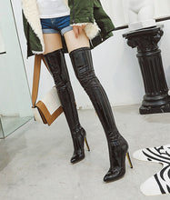 Charger l&#39;image dans la galerie, High Heels Over The Knee Boots Women Stretch Thigh High Boots - FUCHEETAH