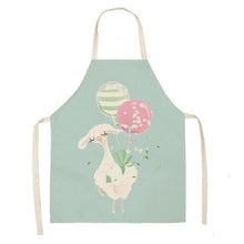 Charger l&#39;image dans la galerie, Cute Alpaca Cactus Printed Cotton Linen Sleeveless Aprons Kitchen Women Pinafore Cooking Baking Waist Bib 53*65cm - FUCHEETAH