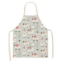 Charger l&#39;image dans la galerie, Cute Alpaca Cactus Printed Cotton Linen Sleeveless Aprons Kitchen Women Pinafore Cooking Baking Waist Bib 53*65cm - FUCHEETAH