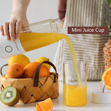 Cargar imagen en el visor de la galería, 350ml Mini Portable Electric Fruit Juicer USB Rechargeable Smoothie Maker Blender Machine Sports Bottle Juicing Cup - FUCHEETAH