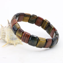 Charger l&#39;image dans la galerie, Energy Multicolor tiger stone elastic bracelet DIY stone multi element collocation - FUCHEETAH