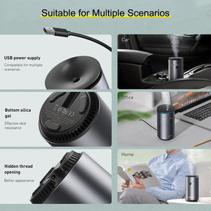 Car Diffuser Humidifier Auto Air Purifier Aroma Air Freshener with LED Light For Car Essential Oil Aromatherapy Diffuser - FUCHEETAH