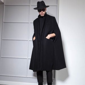 Samo Zaen Collection Long Woolen Cape - FUCHEETAH