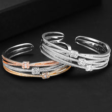 Charger l&#39;image dans la galerie, 3 ROWS In 1 New Luxury Stackable Bangle Cuff - FUCHEETAH