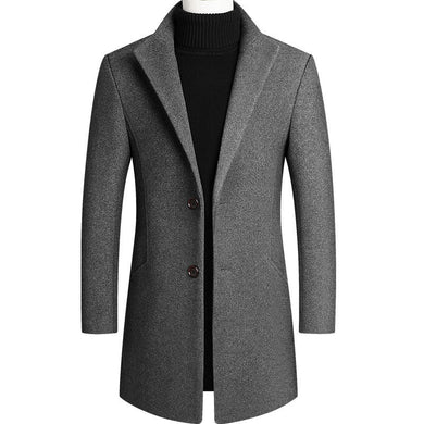 Samo Zaen Collection  Wool Thick  Slim Fit Outwear Mantel - FUCHEETAH