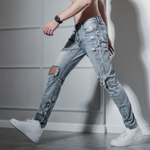 Charger l&#39;image dans la galerie, Samo Zaen Collection Street beggar jeans slim leg - FUCHEETAH