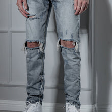 Charger l&#39;image dans la galerie, Samo Zaen Collection Street beggar jeans slim leg - FUCHEETAH