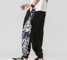 Charger l&#39;image dans la galerie, Samo Zaen Collection Linen Solid Pants Jogger Casual Loose - FUCHEETAH