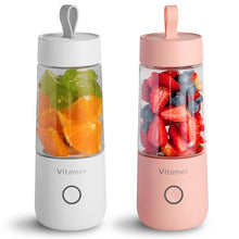 Cargar imagen en el visor de la galería, 350ml Mini Portable Electric Fruit Juicer USB Rechargeable Smoothie Maker Blender Machine Sports Bottle Juicing Cup - FUCHEETAH