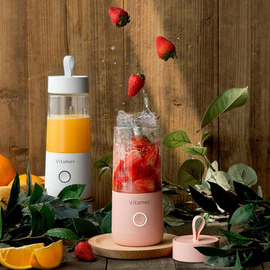 350ml Mini Portable Electric Fruit Juicer USB Rechargeable Smoothie Maker Blender Machine Sports Bottle Juicing Cup - FUCHEETAH