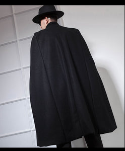 Samo Zaen Collection Long Woolen Cape - FUCHEETAH