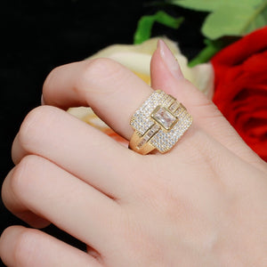 Zircons Monaco Luxury Cubic Ring - FUCHEETAH