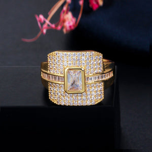 Zircons Monaco Luxury Cubic Ring - FUCHEETAH