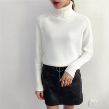 Load image into Gallery viewer, Cashmere Turtleneck Long Sleeve Pullover Knitwear - FUCHEETAH