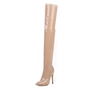 High Heels Over The Knee Boots Women Stretch Thigh High Boots - FUCHEETAH