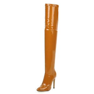 High Heels Over The Knee Boots Women Stretch Thigh High Boots - FUCHEETAH