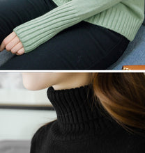 Load image into Gallery viewer, Cashmere Turtleneck Long Sleeve Pullover Knitwear - FUCHEETAH