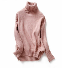 Cargar imagen en el visor de la galería, Thicken Knitted 2 Pieces Set Turtleneck tracksuit Set