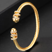 Cargar imagen en el visor de la galería, Trendy Luxury Stackable Bracelet Cuff Full Cubic Zircon Crystal - FUCHEETAH